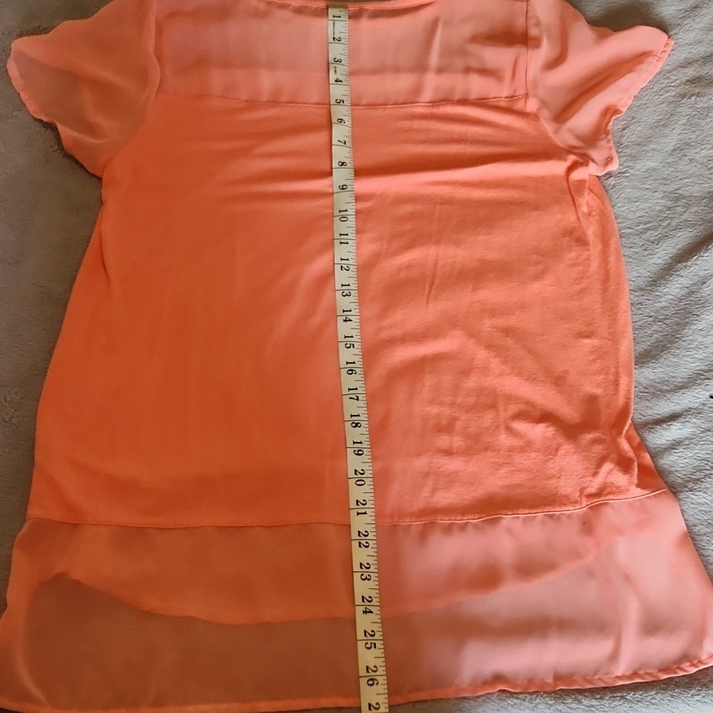 Vince Camuto Creamsickle Colored Short-Sleeve Blouse Women's M - Picture 5 of 5